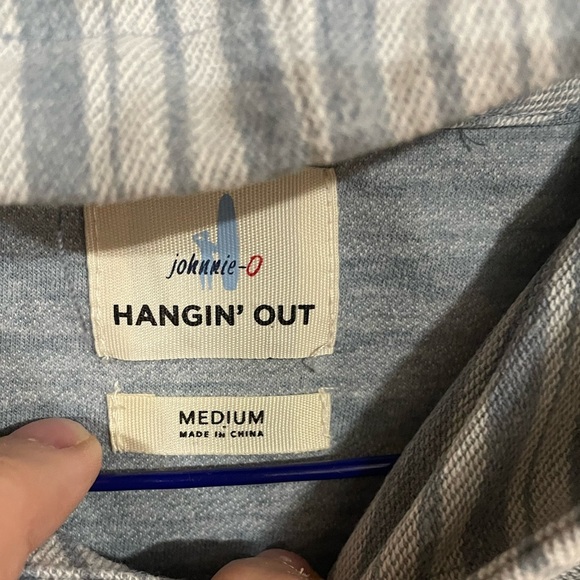 JOHNNIE- O- Striped Cotton Hoodie - Picture 4 of 5